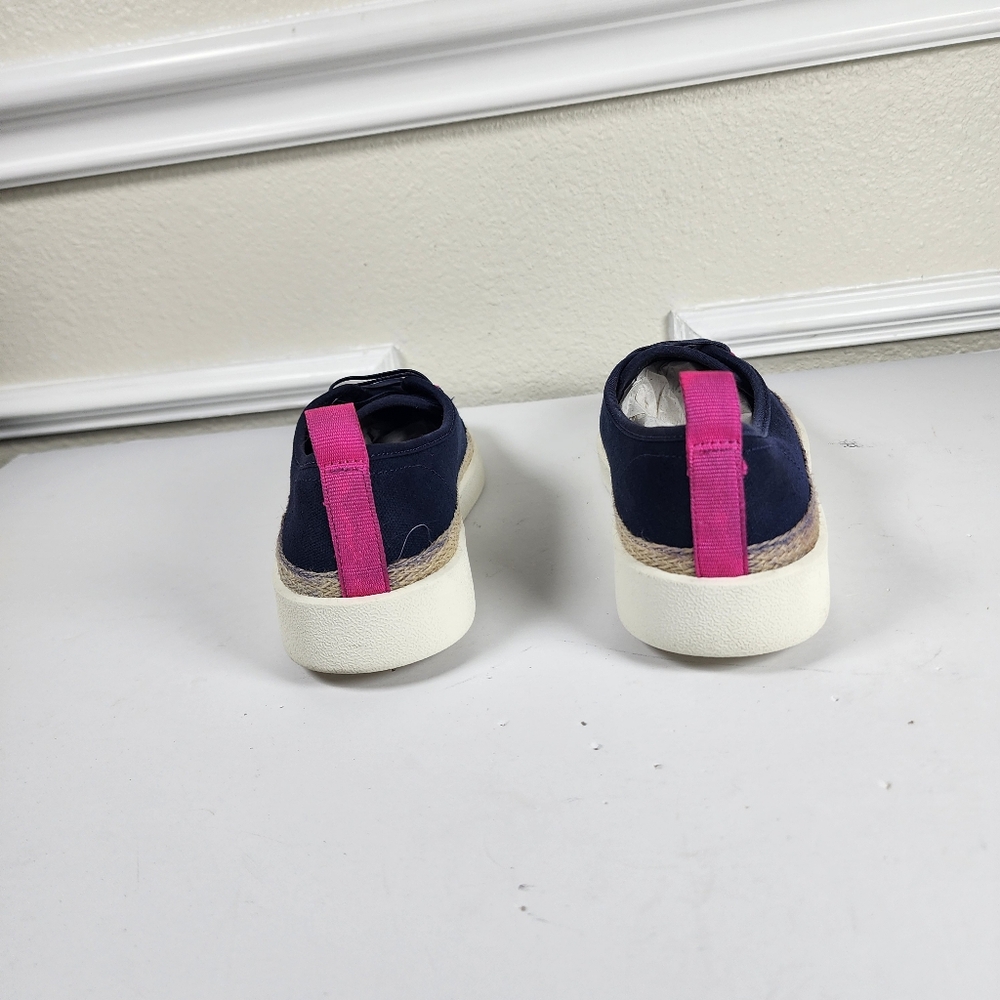 Vionic Jovie Ionic Casual Canvas Slip-On Sneakers Blue Pink Size 5 - Picture 5 of 12